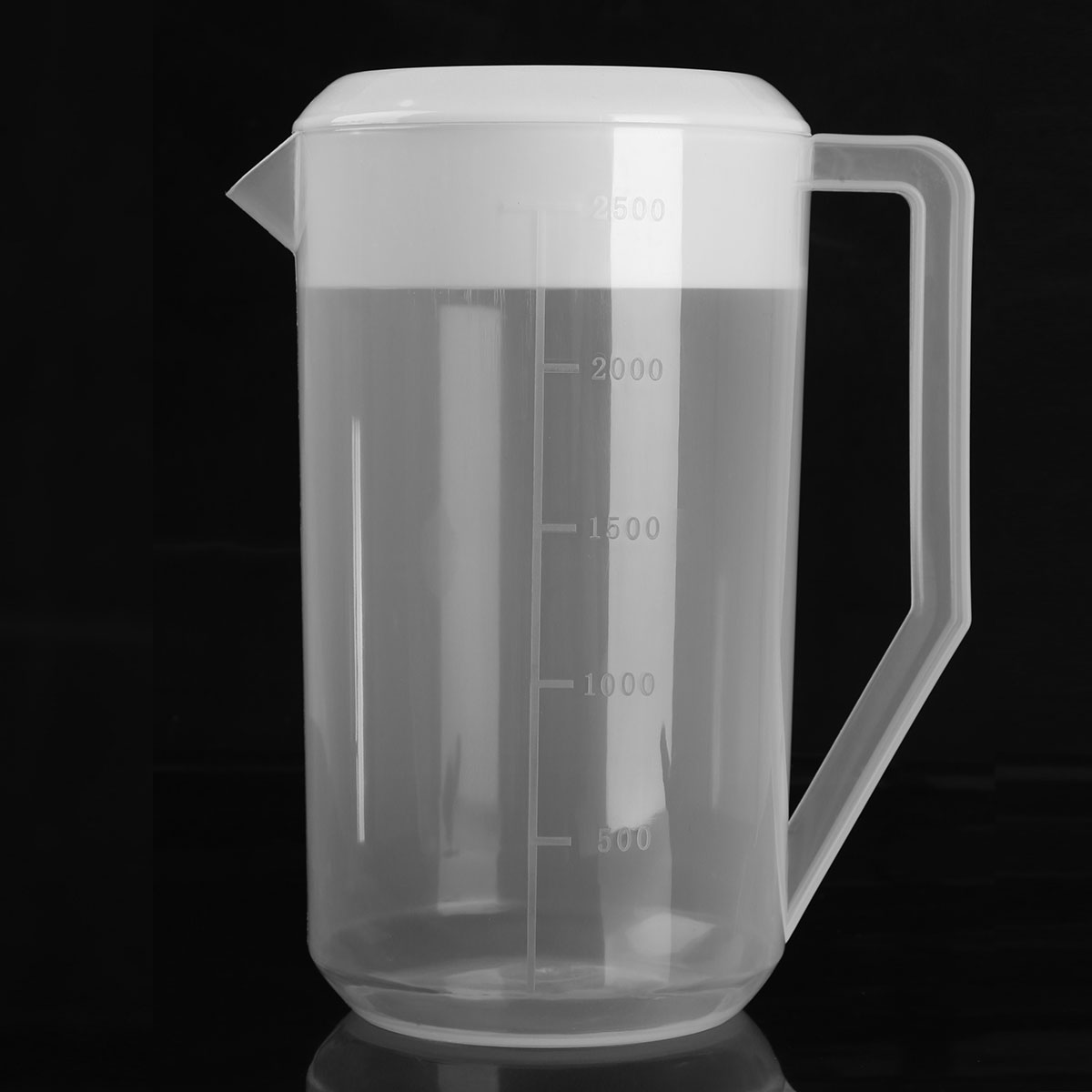 2500ML Water Kettle Eco-friendly Plastic Measuring Water Pitcher Anti Splash Non Leak Liquid Tea Juice Cold Jug with Lid Handle
