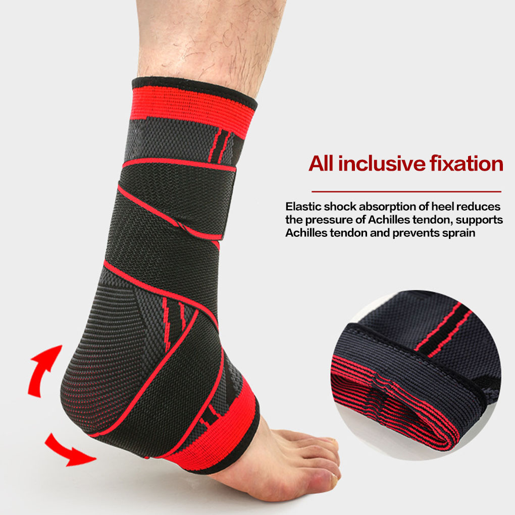 1 Pcs Fitness Ankle Brace Comfort Breathable Sports Compression Straps Elastic 3D Weave Ankle Support Bandage Foot Protecter