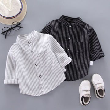 IENENS Spring Thin Shirts Baby Boys Long Sleeve Striped Print Shirts Kids Tops Tees Shirts Casual Blouse