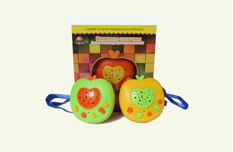 New Russian Apple Stories Teller with LED Light Projection,Baby Russia Story Learning Machines,Children Educational Learning Toy