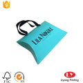 Glossy Custom Pillow Box with Ribbon Handle