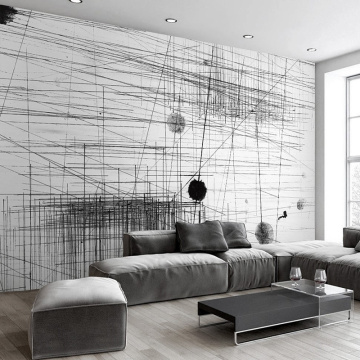 Custom Mural Wallpaper Black White Stripes Lines Abstract Art Wall Painting Living Room Sofa TV Backdrop 3D Photo Wall Paper