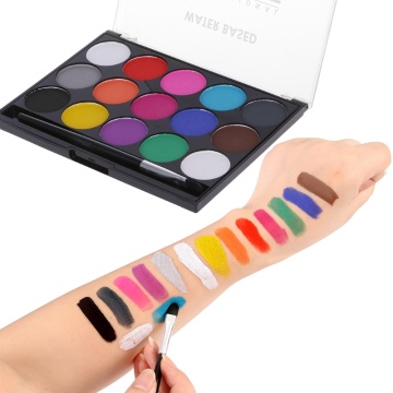 15 Colors Body Paint Makeup Facial Painting Water Ink Oil Graffiti With Brush pigment powder