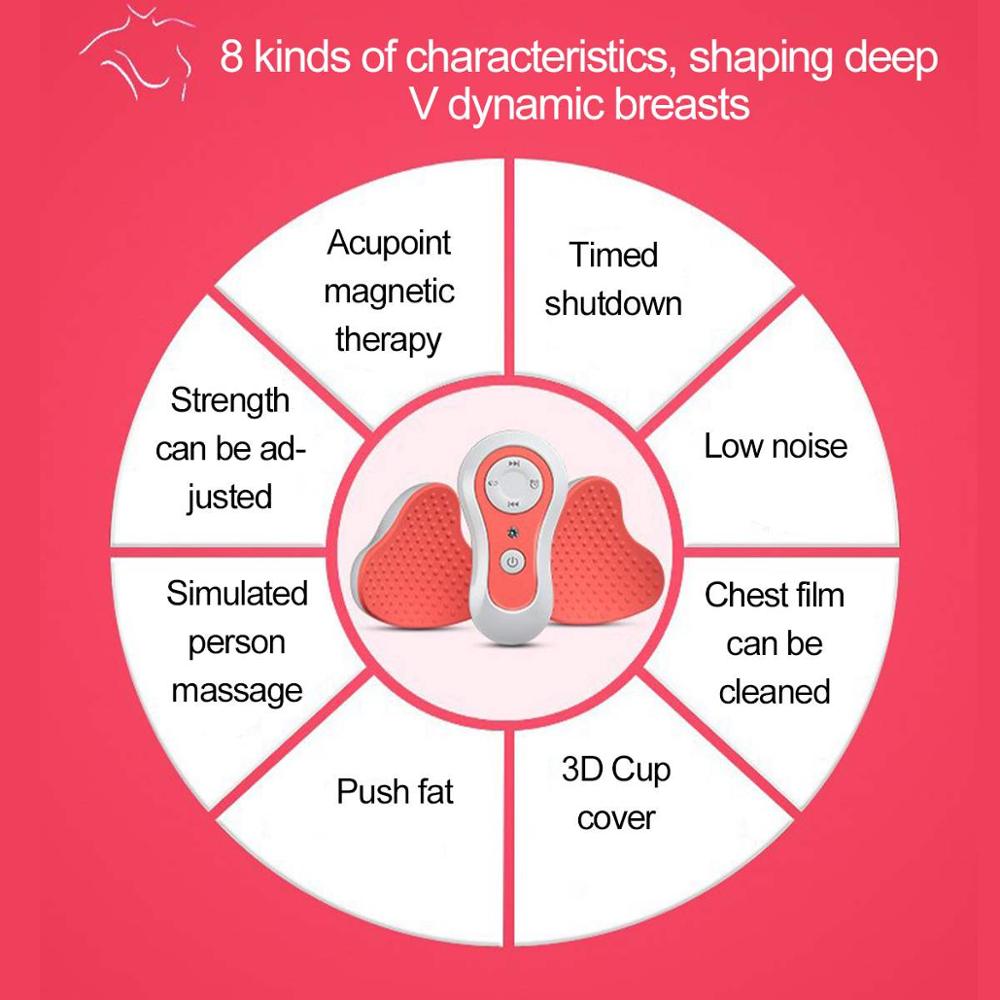 USB Electric Breast Massage Instrument Breast Massager Enlargement Acupressure Chest Massage Anti-Breast Sagging Chest Care Tool