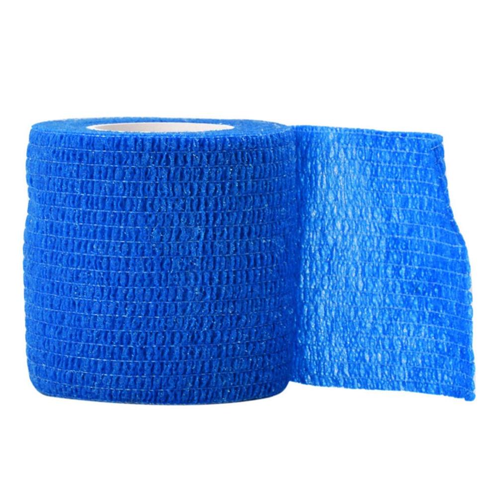 Tattoo Grip Tape Cover Disposable Cohesive Tattoo Grip Cover Wrap Self-Adhesive Bandage Rolls for Tattoo Machine Grip Blue
