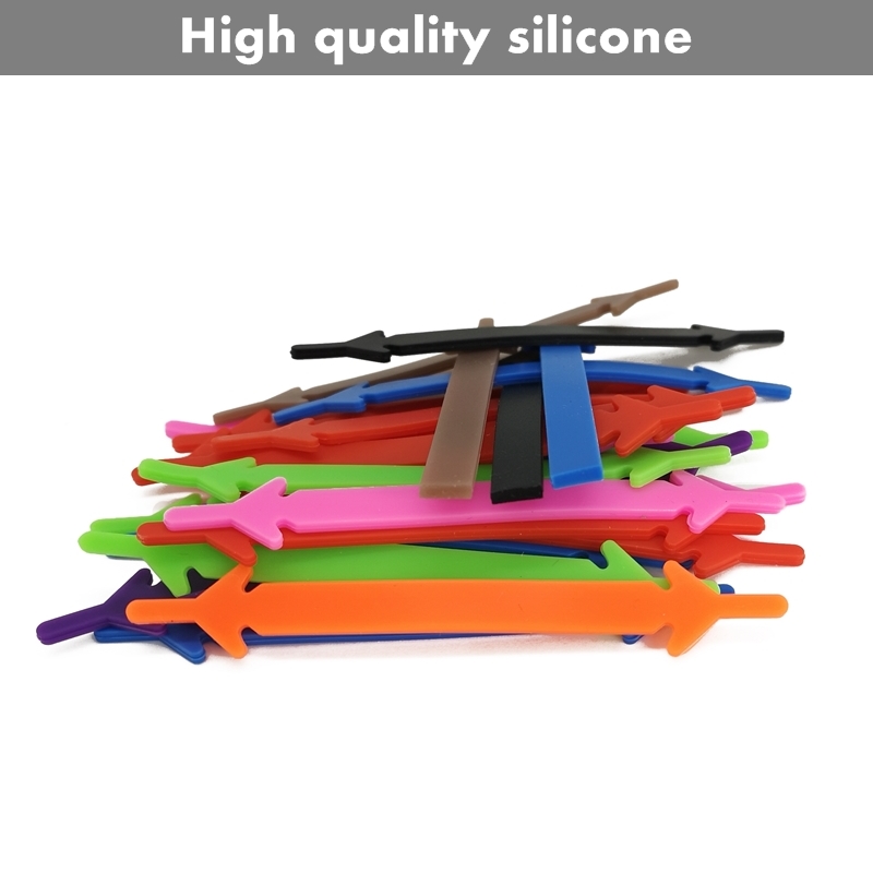 12 Pcs/Lot Running Elastic Silicone Shoe Lace All Sneaker No Tie Silicone ShoeLaces Creative Shoelaces For Unisex Women