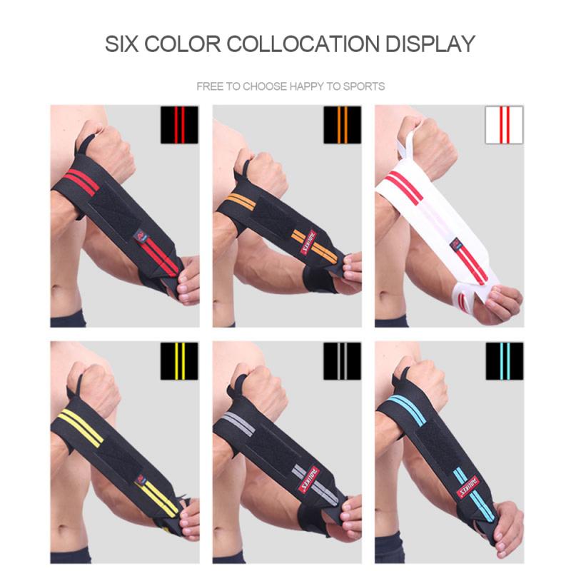 1pcs Fitness Padded Wrist Thumb Brace Strap Power Weight Lifting Hand Wrap Support Gym Training Bar Wristband