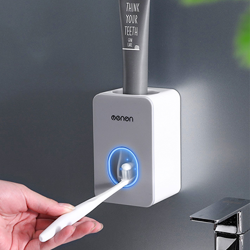 Automatic Toothpaste Dispenser Toothpaste Squeezers Dust-proof Toothbrush Holder Wall Mount Stand Bathroom Accessories Set