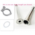 free shipping 2" OD 51MM Length 305mm Sanitary Spool Tube Stainless Steel SS304 Flange OD 64mm Fit 2" Clamp Clover