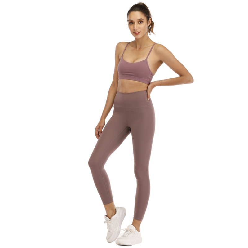 Recycled seamless rib tummy control yoga pants high waist ladies yoga leggings fitness yoga women