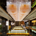 Hotel crystal ceiling light led chandelier pendant lamp