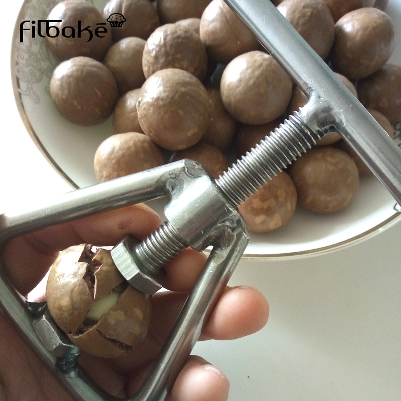 Filbake Stainless Steel Nut Opener Triangular Nut Cracker Macadamia Machine Walnut Nutcracker Sheller Tool Opening Nut Tools