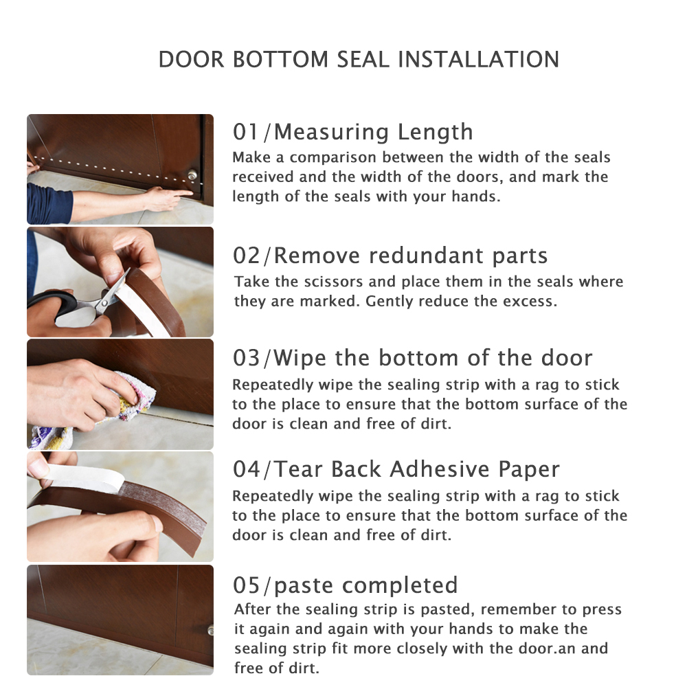 25/35/45mm Sliding Door Sealing Strips For Door Weatherstrip Draft Stopper Frameless Window Sliding Door Seals Silicon Rubber