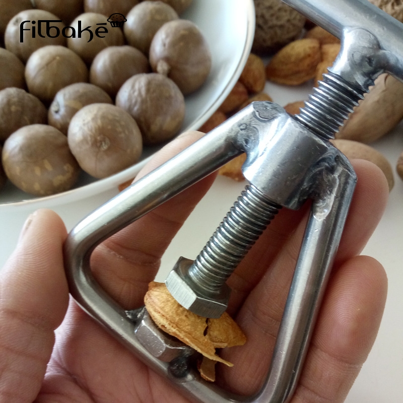 Filbake Stainless Steel Nut Opener Triangular Nut Cracker Macadamia Machine Walnut Nutcracker Sheller Tool Opening Nut Tools