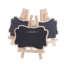 3Pcs Mini Wooden Blackboard Chalkboard Stand Wedding Party Table Decor Tags New Drop ship