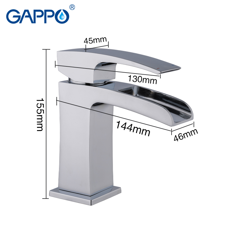 GAPPO basin faucets Waterfall Basin Faucet Bathroom Sink Taps Basin Mixer Sinks Mixer Tap Cold And Hot Water Tap