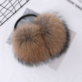 Real Fox Raccoon Fur Hang Ear Cover Warm Winter Earmuffs Headwear Ear Muffs Earmuffs Cold Ear Warmer Ear Protection Headband