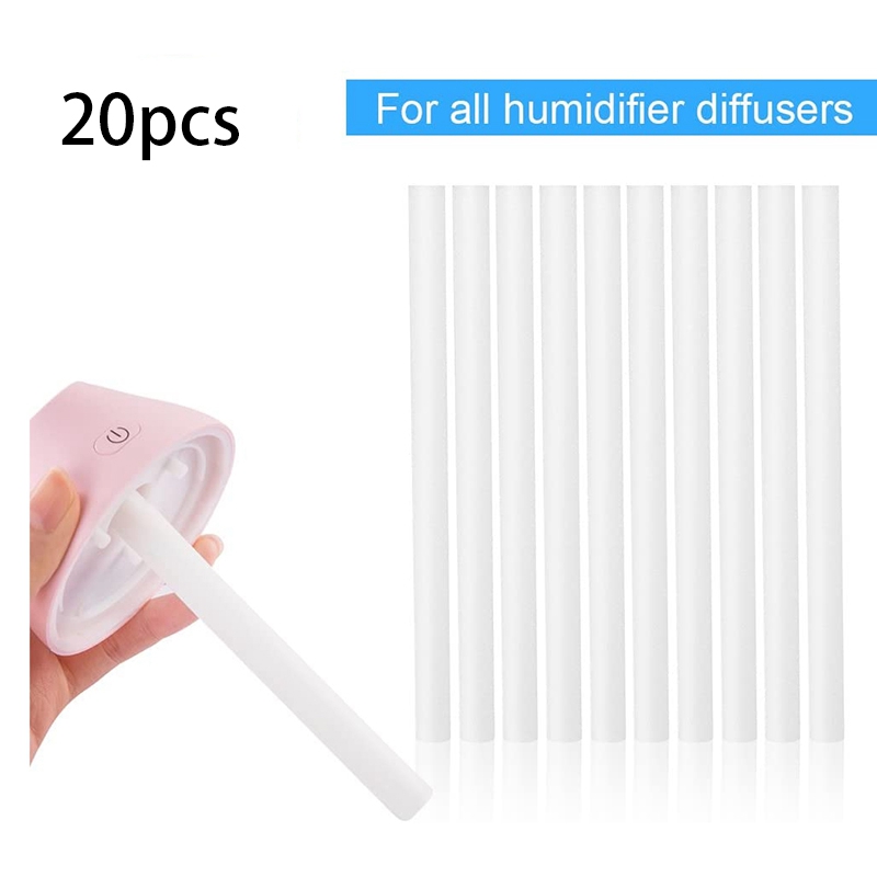 20Pcs Humidifier Filters Replacement Cotton Sponge Stick for USB Humidifier Aroma Diffusers Mist Maker Air Humidifier