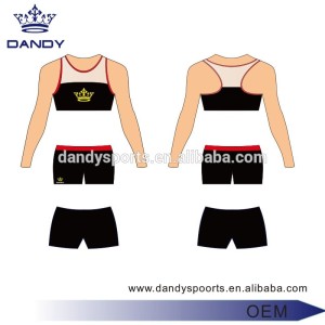 Custom white and green cheer uniforms