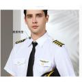 International AirLine Captain uniform pilot shirt male engineer Clothing night shop hairstylist Costume personality white shirt