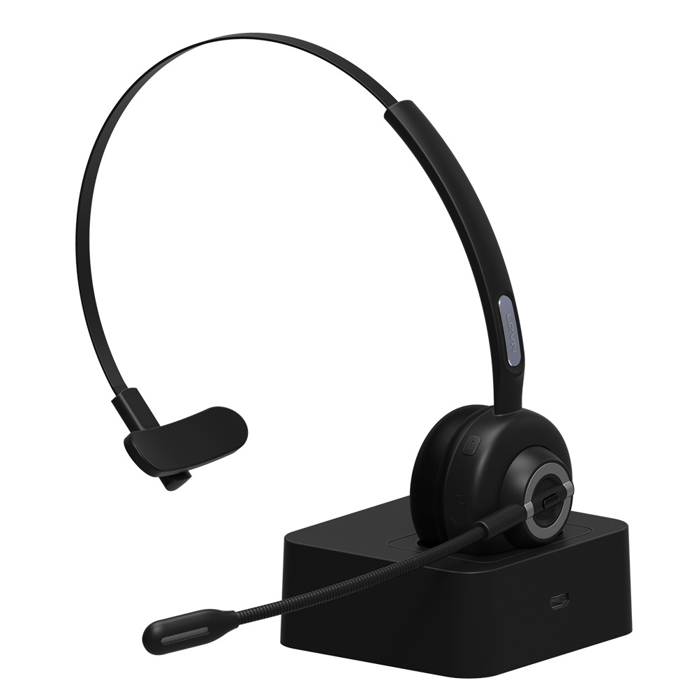 Handsfree Call Center Mono With Charging Base Bluetooth Headset Telephone Operator Office Wireless Noise Cancelling Business