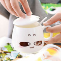 YEFINE 320ml Drinking Cup Cartoon Personalized Expression Coffee Mug Ceramic Cute Porcelain Tea Cup