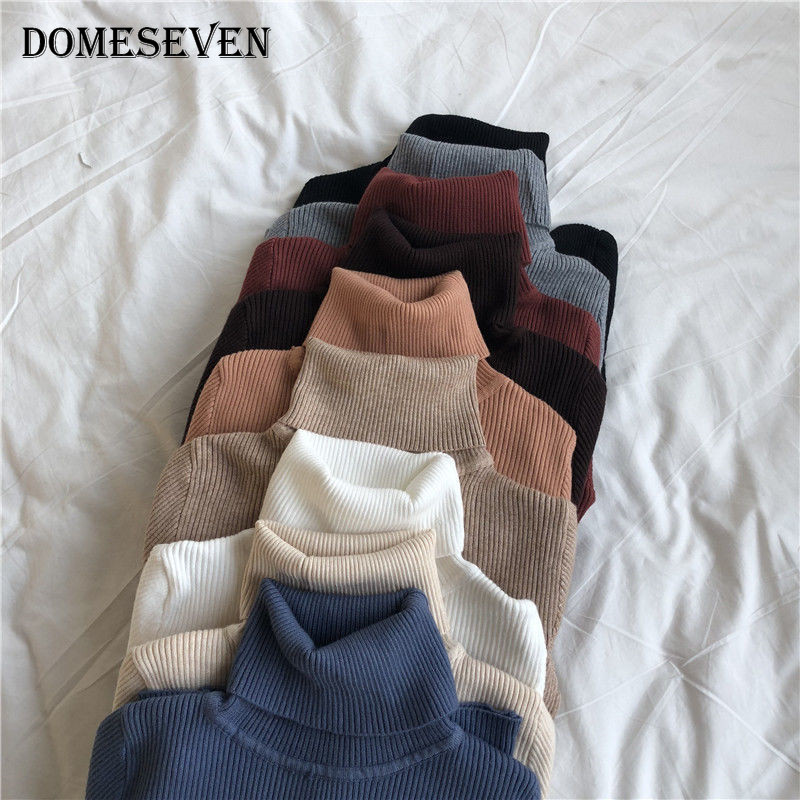 Basic Turtleneck Women Sweaters 2020 Autumn Winter Tops Korean Slim Women Pullover Knitted Sweater Jumper Soft Warm Pull Femme