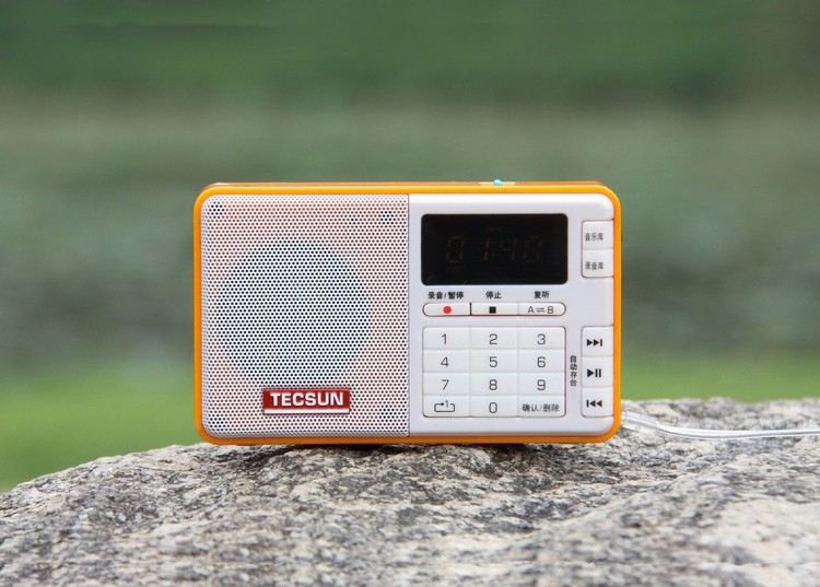 Original TECSUN Q3 FM Stereo Radio with REC Recorder TF Card MP3 Player USB Speaker FM Radio