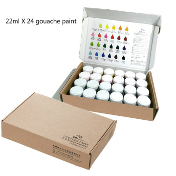 Gouache paint set / 22mlX24 color gouache set / gouache paint for painting/ art supplies for artist / art / art supplies