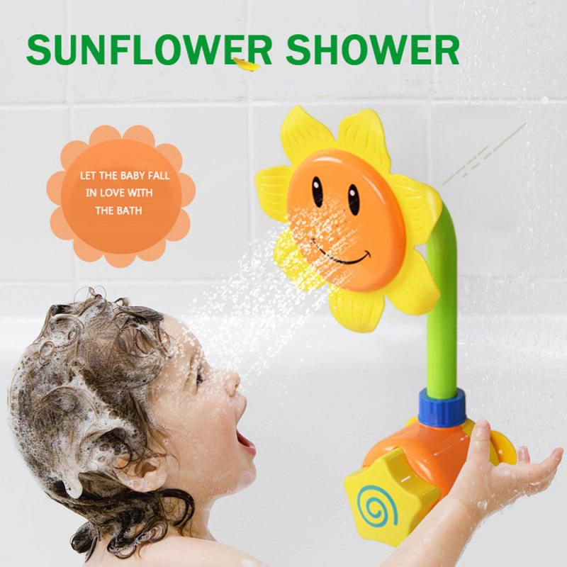 Baby Funny Water Spray Shower Playing Water Bath Toys Bathtub Sun Flower Shower Faucet Swimming Bathroom Bath Toys For Children