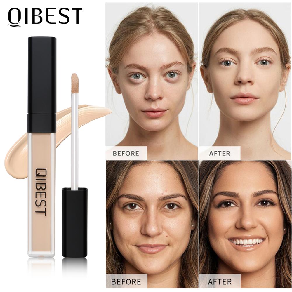 QIBEST Liquid Concealer Full Coverage Concealer Long Lasting Face Scars Acne Cover Moisturizing Face Contour maquiagem Makeup