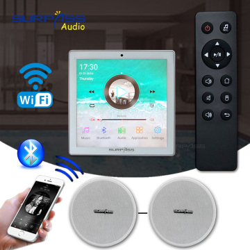 WIFI Stereo Sound Player Amplifier Smart Home Background Music System WIFI Bluetooth in Wall Amplifier with Ceiling Speaker Kit