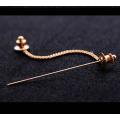 New Metal Tassel Neck Tie Collar Bar Pin Clip Ties Lapel Pins and Brooches Women Accessories Gifts for Men Brooch Jewelry Luxury