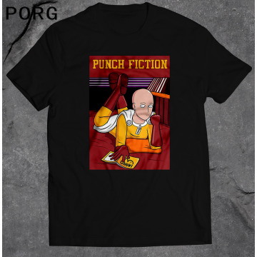 Punch Fiction Unisex T-Shirt- OK One Punch Man Pulp Christmas Birthday Saitama Funny Men T-shirt Harajuku Fashion Graphic