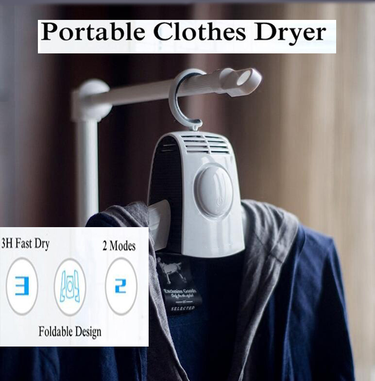 Portable Clothing Drying Hanger Compact Electric Clothes Drying Rack, Smart Shoes Dryer Heater Great for Travel Business Home