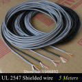 5M UL 2547 28/26/24 AWG Multi-core control cable copper wire shielded audio cable headphone cable signal line