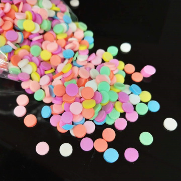 1000pcs/lot 5mm Round Polymer Hot Soft Clay Sprinkles Colorful for DIY Crafts Tiny Cute plastic bricolage Accessories
