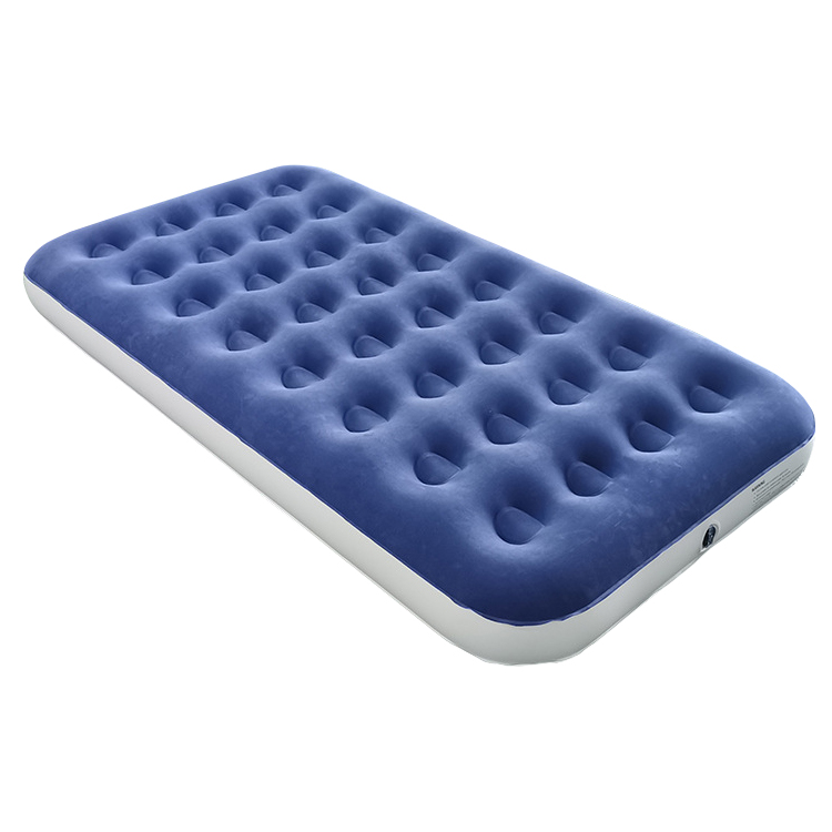 Inflate Double Size Flocked Air Bed With Pump