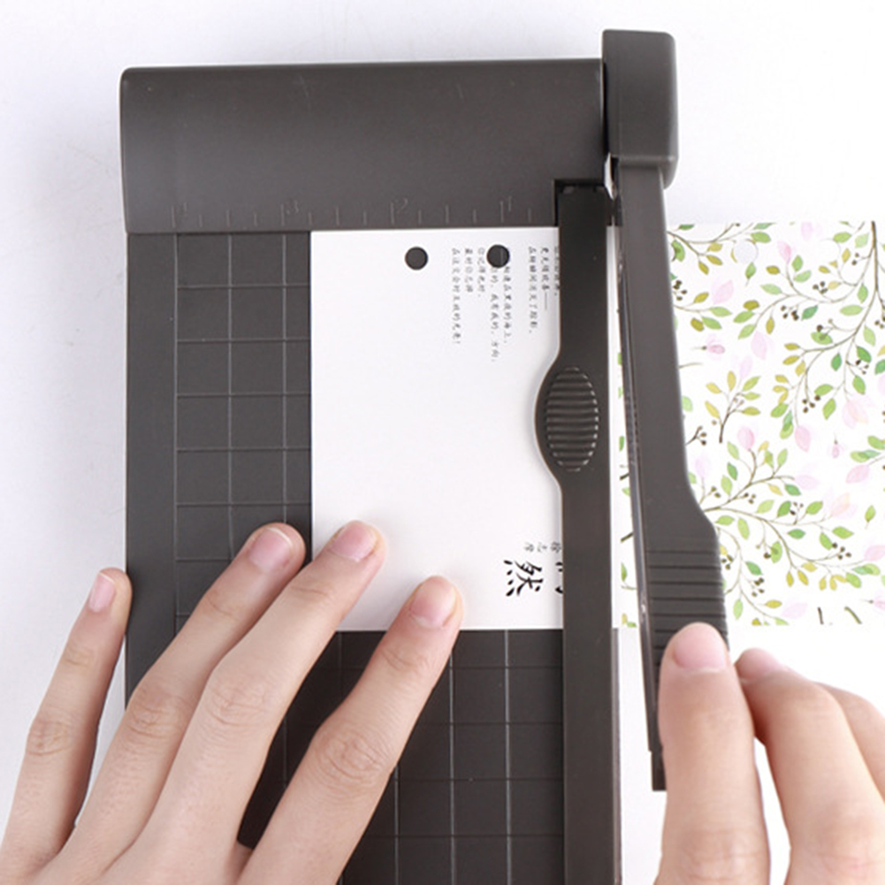 A5 Paper Trimmer 1-6 Inch Portable Photo Paper Guillotine Built-In Ruler Paper Cutter Office Stationery Cutting Portable Machine