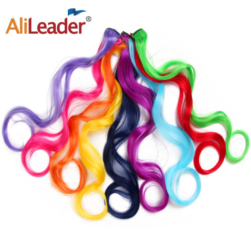 Synthetic Curly Rainbow Colored One Clip Hair Extension Supplier, Supply Various Synthetic Curly Rainbow Colored One Clip Hair Extension of High Quality