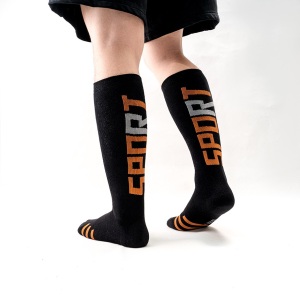Men's long tube sports towel socks