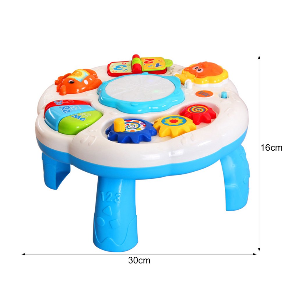 Baby Music Learning Table Multifunction Game Baby Toy Animals Piano Early Educational Study Activity Center Music Game For Kids