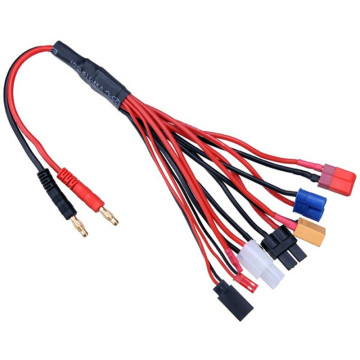 Multifunctional Charger 4.0mm Banana Adapter Connector T Tamiya Cable For Futaba XT60 EC3 JST Wire Lipo Battery RC Drone