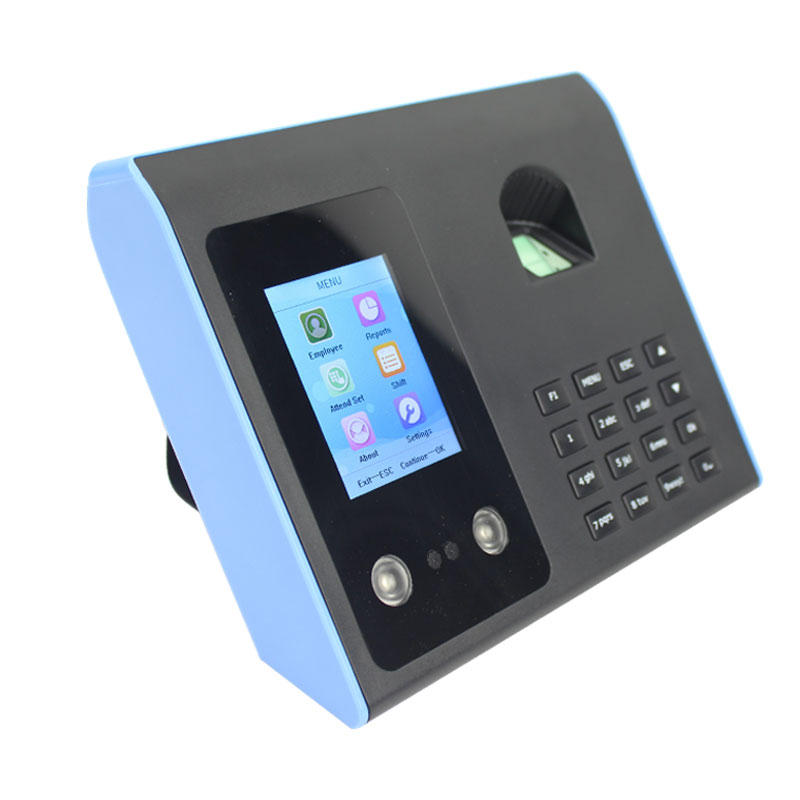 Time record biometric facial time attendance machine fingerprint door access checking in LCD display for spain/Saudi Arabia
