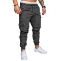 Muti Pockets Casual Joggers Solid Color Pants Men Cotton Elastic Long Trousers Homme Military Army Cargo Pants Mens Leggings