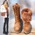 Genuine Leather Women Winter Boots Thick Wool Warm Women Martin Boots High-quality Female Snow Boots