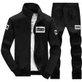 Men's Sportswear Set Spring Summer Men Tracksuit Casual 2 Pieces Zipper Sweatshirt + Pants Set male tracksuits gym joggers suit