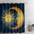 MTMETY Witchy Tarot Moon Shower Curtain Black White Polyester Waterproof Bath curtain Fabric Bathroom Decoration Bath Screens