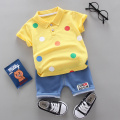 IENENS Summer Infant Cotton Short Sleeves Clothes Tops + Pants Baby Toddler Boy Clothing Sets Kids Children Boys Outfits Suits