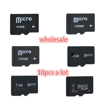Wholesale!!! 10pcs/lot 64MB 128MB 256MB 512MB 1GB 2GB 4GB 8GB Micro card TF CARD Genuine micro Memory Card (Secure Digital)